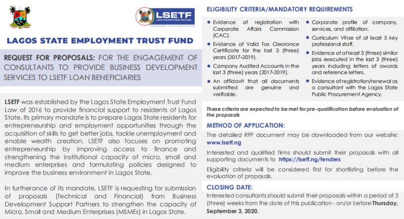 Home | LSETF | Lagos State Employment Trust Fund